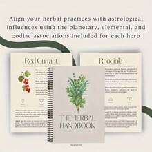 Mindfulness And Herbal Planning | Includes 20 Unique Recipes With Health Benefits – From Soothing Chamomile To Invigorating Mint And Ginger | Spiral-Bound, English Text, Health Journaling|Educational Notebook|Quality Paper Material, School Supplies, Back To School