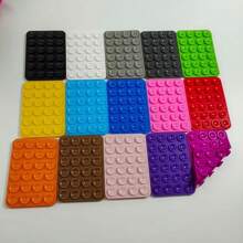 48pcs Double-Sided Silicone Suction Cup Phone Stand, Minimalist Suction Cup Sticker Non-Slip Phone Case Portable Detachable Phone Holder, Square Anti-Drop Phone Suction Cup Stand, Halloween Gift