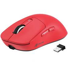 ATTACK SHARK X3 Wireless Gaming Mouse, 49g Ergonomic Design, 3-In-1 Connection, PAW3395 26000 DPI Optical Sensor, 200h Battery Life, Programmable Buttons, PC/Notebook Accessory - Red - View 8
