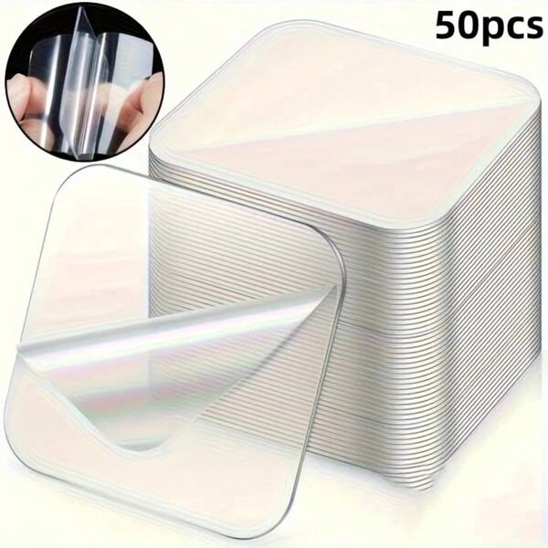10/50 Stücke hochwertiges beidseitiges Klebeband, transparent, abnehmbar, Nano-Klebeband zum Aufhängen von Gegenständen, für den Hausgebrauch, Teppiche, Nano-beidseitiges Klebebandaufhänger