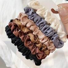 4 pièces Ensemble de petits élastiques à cheveux - Mini chouchous sans couture pour femmes, élastiques invisibles sans marque, bandeaux de cheveux minimalistes pour le bureau, le sport, les voyages