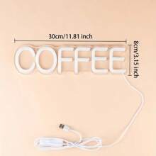 1pc Coffee Night Sign Modern Letter Design LED Night Lamp For Home, Coffee Shop, BAR