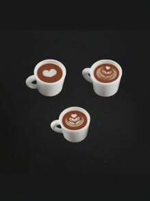 2pcs/5pcs Mini Latte Art 3D Resin Beverage Cups, Dollhouse DIY Bakery Shop Coffee Shop Decor Accessories, Home Desktop Display