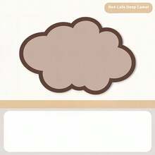 粉色云形公告板 - 聚酯毡墙面装饰，带有可爱的兔子图案，椭圆形信息和照片展示，适用于创意卧室或客厅装饰，照片展示板 | 现代公告板 | 软公告板，卧室墙壁海报