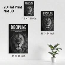 Set Of 3 Optional No Frame Animals Lion King Canvas Painting Posters Prints, Inspirational Motivational Wall Arts For Home Office, Living Room, Bedroom - Art Decor, Classic, Contemporary Styles, Animal Print Theme, Indoor Decortion