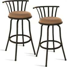 ARREDAMENTI Juego 2 Taburetes Bar Industriales Metal Vintage, Asiento Giratorio 360 Grados, Altura 95 CM