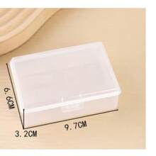 Clear 1Pcs PP Storage Box Mini Transparent Plastic Case Container Rectangular Box Packaging Box For Jewellry Beads Small Items - 白色 - 查看 2