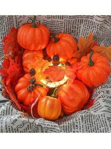 1 件逼真的万圣节南瓜装饰 - 鲜艳的橙色假南瓜模型、DIY 家庭派对道具、壁炉架/桌面展示、节日家居装饰、秋季婚礼/季节性餐桌布置、万圣节和感恩节装饰