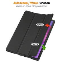 平板外壳适用于 Tab M11/Idea Tab Pro 12.7 英寸 2025/Pad 6 Pro/6/7/7pro/Pad Se/Se 8.7/Galaxy Tab A8/S7/S6 Lite/A9/S8/S9/S10 Ultra/Ipad Pro11/13/Air 11/13 皮革翻盖保护套软壳带笔槽保护支架 - 黑色 - 查看 5