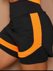 Double Fitness Shorts - trái cam - Xem 2
