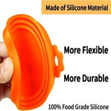 Lydia&#39;S  2 Pack Pet Food Can Covers, Universal Silicone Can Lids For Dog &Amp; Cat Food, Fits Most Standard Size Food Cans,  &Amp; Dishwasher Safe (Blue + Orange)
