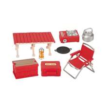 Juguetes de casa de simulación en miniatura, modelo de picnic, camping y parrilla al aire libre como regalo de cumpleaños, Navidad, Pascua o Acción de Gracias