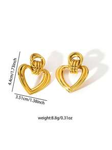 2 Pieces Gold Knot Earrings For Women, Hypoallergenic Stainless Steel Lightweight Everyday Stud Earrings