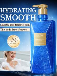 500毫升氨基酸保湿沐浴露，深层清洁背部，持久留香，美白滋养，令肌肤光滑透亮，男女皆宜，床头玫瑰/北冰洋香型