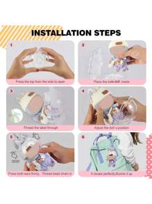 Estuche protector de acrílico Labubuu, caja de exhibición transparente - Cubierta de exhibición para colocar y sentar labulabu, coleccionables, accesorios de figura (figura no incluida), regalos para mujeres