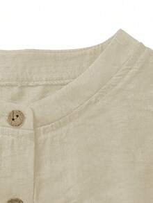 Women's Casual Cardigan, Versatile Solid Color Elegant Blouse Top, Perfect For Beach Holiday, Daily Commute, Work, Shopping - Comfortable Soft Fabric, Loose Fit Pants, 2 Pieces Sets, Suitable For Spring, Summer, Autumn