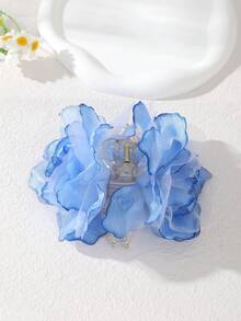 发夹 1 件波西米亚玫瑰花发夹，慵懒自然女孩风格后脑勺发夹，优雅发饰，适合户外和日常佩戴发饰优雅爪夹，学校用品，学院秋季配饰秋冬度假装女士