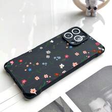 Funda para teléfono 1PC Diseño de patrón de flores de ratán Cuatro esquinas se pueden colgar Funda para teléfono móvil 15 Pro 14 Plus 16 13 12 TPU Todo incluido Mate Protector suave - Colores mixtos 3 - Ver 1