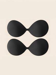 2/4 件无肩带隐形文胸聚拢隐形粘贴式文胸粘性文胸适用于女士露背装可重复使用 - 彩色 - 查看 11