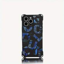 Funda para teléfono 1 pieza El diseño del patrón de chip mecánico tiene cuatro esquinas que se pueden usar para colgar la funda del teléfono S. Es adecuado para fundas blandas impresas de TPU de 12 Pro 14, 13, 15, 16 - Colores mixtos 2 - Ver 1