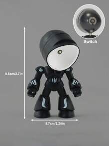 1 pieza Mini lámpara nocturna, lámpara nocturna de robot, lámpara de diseño de robot de dibujos animados LED linda, lámpara de mesa de compañía, regalo para Halloween, Navidad, Acción de Gracias/Graduación (Luz cálida)