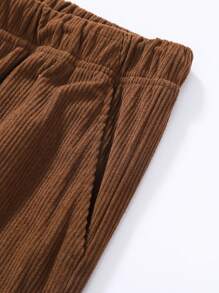 Pantaloni cargo uomo casual dritti a gamba larga con pieghe in velluto a coste