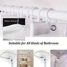 橙苹果设计浴帘套装 - 包含 12 件，防水且易于清洁 - 非常适合清新浴室装饰秋季装饰