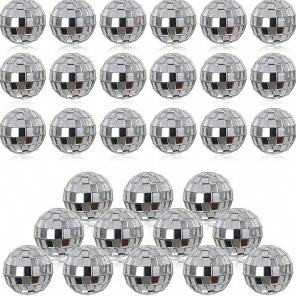 Boule à facettes en plastique pour Noël, petit miroir réflecteur, pendentif, fête