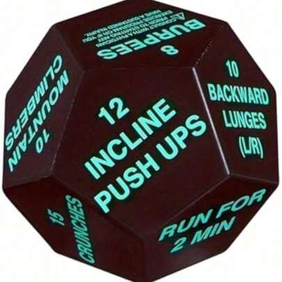 12-Sided Fitness Dice (Single Pack) – Fun Random Workouts For Home Gym, Classroom & Team Training (Workout Dice / Party Game)