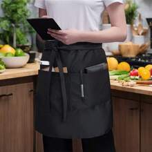 1/2/5 Piezas Delantal de chef unisex con 2 bolsillos grandes y 1 bolsillo pequeño - Delantal de cocina de poliéster para cocinar, restaurante, bar, cafetería - Disponible en varios colores, uniforme de restaurante | Menaje práctico | Delantal con múltiples bolsillos