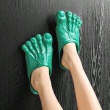 Unisex Funny Slippers, Couple Home Shoes, Neutral Slippers Big Foot Monster Sandals, Halloween Gag Slippers, Suitable For Cosplay, Laughter-Inducing Gift, Not Recommended For Long-Term Wear, One Size Fits EUR35-42, Foot Length 22.5-25.5cm, (Slight Color Difference Due To Batch Variation) - Green - View 5