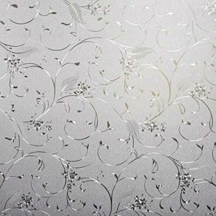 New Product Launch Static Cling NonAdhesive Window Film Frosted Glass Bathroom Door Decoration Privacy Covering 17.7x 78.7 - Pure - View 1