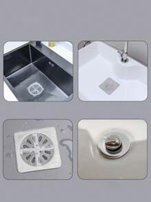 10 件高级排水过滤器，淋浴和浴缸毛发收集器 - 易于安装，一次性排水盖，适用于淋浴、水槽和洗衣房，易于使用，毛发塞 - 白色 - 查看 10