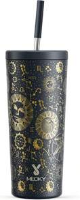 24 Oz Insulated Tumbler With Lid And Straw, Stainless Steel Vacuum Insulated Tumbler, Keeps Cold For 24 Hours, 100% Leak Proof, Fits In Car Cup Holder (Kiss) - Tarot - 查看 1