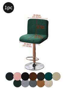 1pc/4pcs/6pcs Silver Fox Plush Low Back, Solid Color Elastic Full Wrap Low Back Chair Cover, Soft & Skin-Friendly Anti-Dirty Low Back Chair Slipcover, Suitable For Dining Room, Study, And Other Chair Decoration, Room Decor - Multicolor - View 34