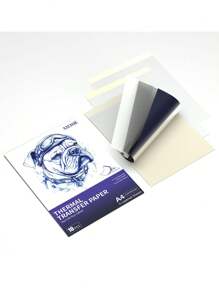 DQFART Tattoo Transfer Paper - 100 Sheets Tattoo Stencil Paper, 4-Ply 8.5" X 11" A4 Size Tattoo Thermal Stencil Paper For Tattoo Transfer Kits Tattoo Supplies