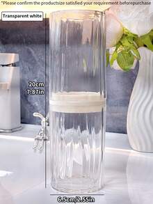 1件透明便携式浴室漱口杯，多功能牙刷、牙膏、梳子、口红、剃须刀收纳盒，高端防尘浴室储物罐，户外旅行洗漱用品收纳盒，校园宿舍刷牙工具收纳盒 - 彩色 - 查看 13