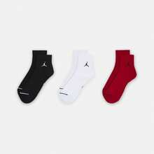 Jordan 3 Pairs Men/Women U J ED CUSH POLY ANKLE Socks, Discounted Pack DX9655-902 - Black - View 2