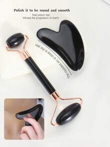 3 PiecesBlack Multi-Function Resin Face And Eye Massager Roller Ice Mask Kit, Double Head Gua Sha Massage Stick, Ice Compress Facial Roller Beauty Tool For Daily Skin Care, Suitable For Men And Women,Beauty,Skin Care Products,Spa,Self Care,Skin Care Tools,Face Care,Esthetician Supplies,Massage,Face Massage Tool,Face Roller - Black - View 5