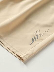 Short ligero y de secado rápido para hombres, pantalones cortos de verano para deportes, exteriores, running y fitness - Caqui - Ver 3