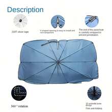 360° Rotating Car Sunshade - Foldable Handle And Storage Bag, UV Protection For SUV/Truck/Sedan, Essential For Summer, Car Sun Visor, Car Curtain, Foldable Design, Durable Sunshade - one-size - View 5