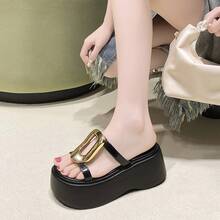 Women Home Slippers - 黑色 - 查看 10