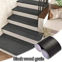 1 件 15cmx5m 自粘木纹修复胶带壁纸贴纸，用于门框边缘贴纸，木门盖可隐藏损坏并装饰可剥离粘贴的可拆卸墙壁盖，适用于窗台、书桌、橱柜、衣柜