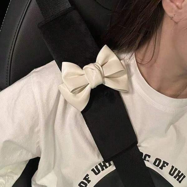 Autogurt Schulterpolster Leder Schleife Süße Göttin Auto Innenraum Dekoration Gurtschutz Verlängerung Universal