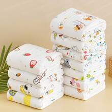 6-Layer Soft Absorbent Muslin Baby Bath Towel, Newborn Infant Swaddle Blanket, Baby Bathing Wrap - Multicolor - View 3