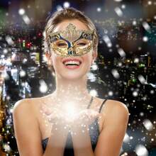 JEWELRYWE Vintage Men's Women's Masquerade Mask, Ancient Roman Venetian Mask, Face Decoration, Suitable For Halloween/Cosplay/Stage Performance/Wedding Styling Accessories/Carnival/Theme Party - Màu xanh lam - Xem 7