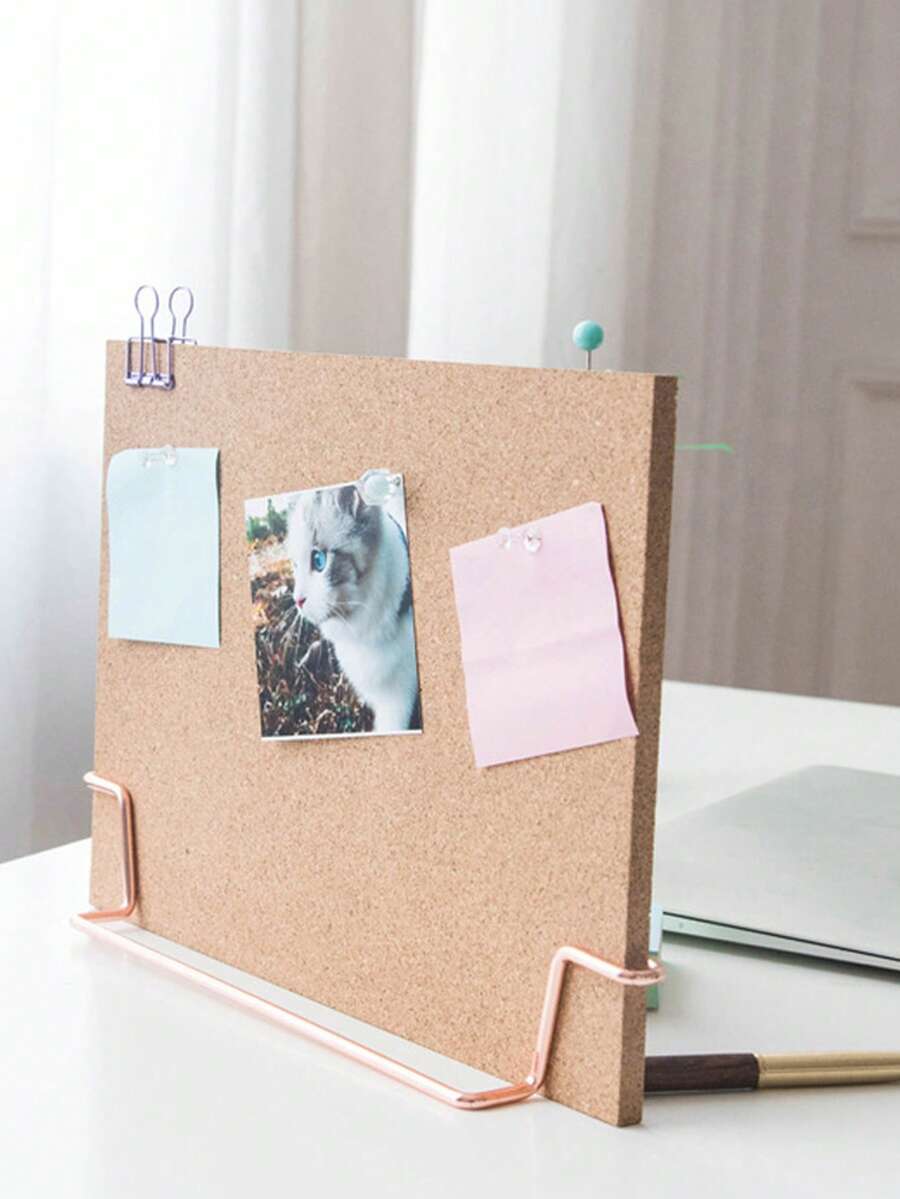 A4 Creative Desk Soft Cork Board With Standing Office Bulletin Board, Announcement Board, Photo Display Wall, Memo Reminder Display,School Supplies,Back To School Room Decor Home Decor Decor Ornaments Home Miniature Things