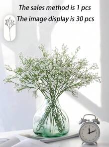 29厘米白色仿真满天星花，塑料假花，散装仿真满天星花束，适用于家居装饰、桌面装饰、DIY插花、婚礼和派对装饰、室内外花园装饰