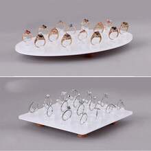 Acrylic Ring Display Stand, Multi-Type Ceramic White Jewelry Organizer Holder For Rings, Tabletop Display - Multicolor - View 10