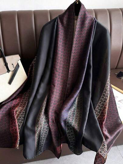 1 Pc 90*180cm Women's Scarf Floral Print Thin Bandana Head Wrap Soft Lightweight Large Over Size Four Season Sun Protection Silk Feeling Fashion Shawl Lightweight Elegant Scarf For Women Travel Party Travel Office Wedding Evening Dresses Gift